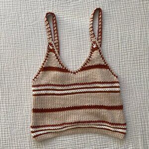 American Eagle Crochet Crop Tank (S)